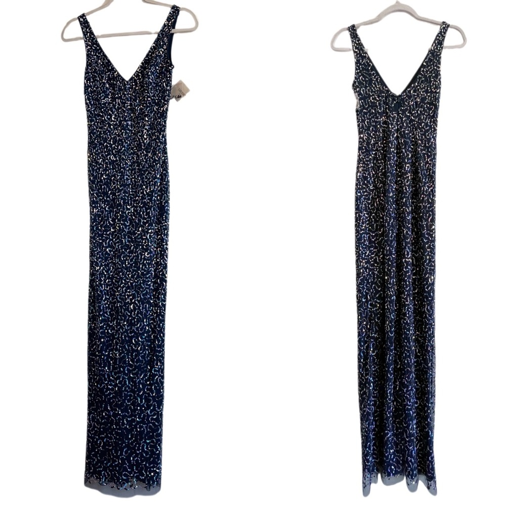 JULES AND CLEO V-Neck Allover Sequin Tank Sheath Dress NWT - 2 - Picture 4 of 15